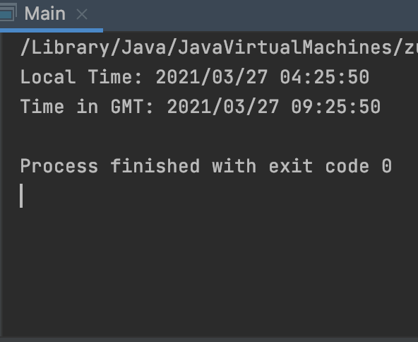 Java Display Time in GMT Example